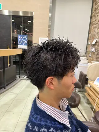 ショート メンズ だいじゅ/パーマ/ メンズカット/カラーのヘアスタイル