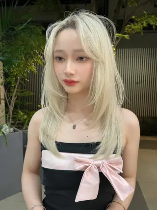 ロング カラー belle 表参道 terrace所属・抜きっぱなしブロンド /ハイトーン/カナタのヘアスタイル