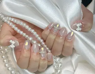 ネイル RAFFINE 月🦋🩵のネイルデザイン