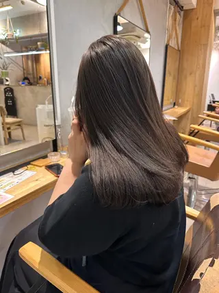 セミロング カラー REINA☁️透明感 カラー/ぷつっと♡のヘアスタイル