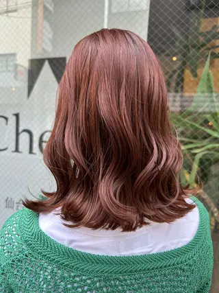 セミロング カラー MAHO/透明感カラ ー/ツヤ髪のヘアスタイル