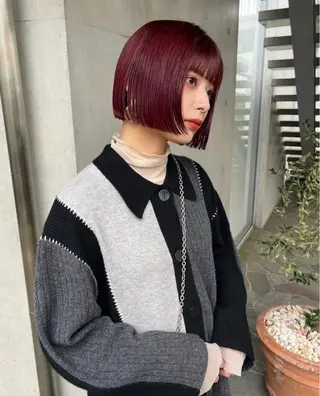 ショート カラー 🎀優姫 🎀  韓国レイヤーのヘアスタイル