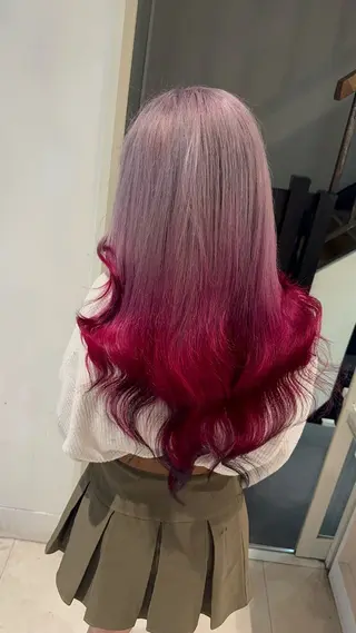 ロング カラー ヘアアレンジ 🔥ハイトーンカラー ギャルNAOKI🔥のヘアスタイル