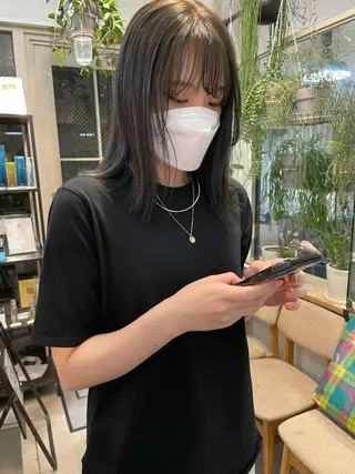 ミディアム 小顔レイヤー×コンパ クトボブ/林隆平のヘアスタイル