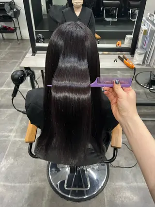 ロング カラー 無料カットモデル ユナのヘアスタイル