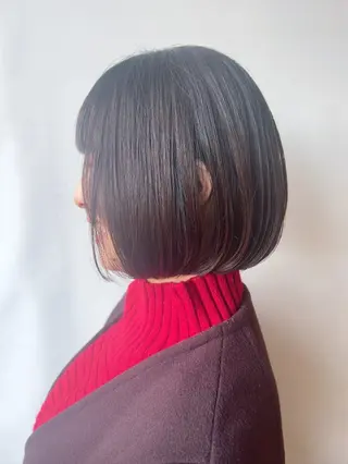 ショート morio from london所属・松岡彩華 ボブ /グレージュのヘアスタイル