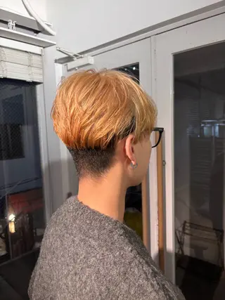 ショート カラー メンズ メンズパーマ/透明感 カラー/影山乃愛のヘアスタイル