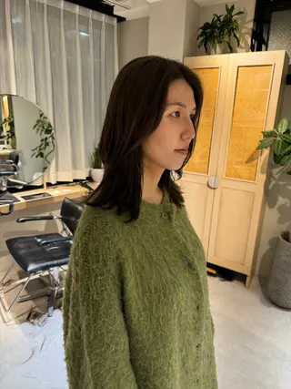 ミディアム 頭皮につけないカラー /白髪ぼかし/実加永のヘアスタイル