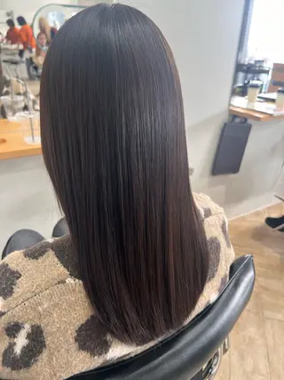 ミディアム パーマ/縮毛矯正 /韓国風/佐藤里咲のヘアスタイル