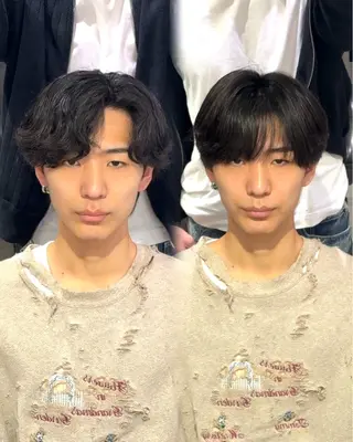 メンズ 曲がる縮毛矯正/メン ズパーマ/シュントのヘアスタイル