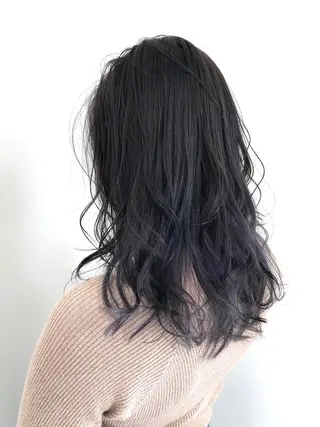 セミロング カラー OFF YUYAのヘアスタイル