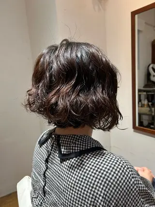 ショート パーマ Botanica所属・メンズカット /ボブ/ショートボブのヘアスタイル