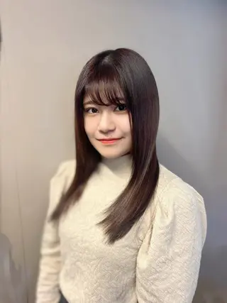 ロング カラー パーマ 髪質改善HALO トリートメント専門店のヘアスタイル