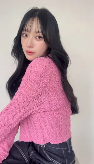 ロング カラー 韓国ヘア♡ 顔まわりカットayaのヘアスタイル