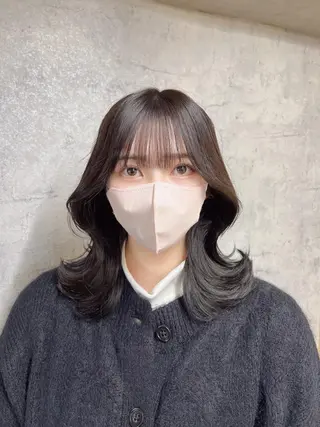 ミディアム カラー 韓国レイヤー/ 顔周り💕田中将吾のヘアスタイル