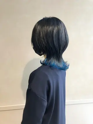 ミディアム 所渉/韓国レイヤー /ウルフカットのヘアスタイル