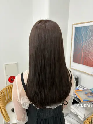 ロング リン🔔ボブ cut ベージュカラー🤎のヘアスタイル