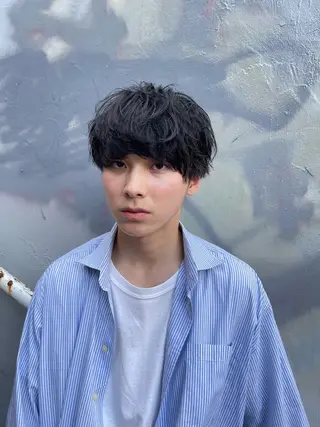 パーマ メンズ 波巻きスパイラル 近藤剛　浦和のヘアスタイル