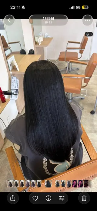 ロング チョコカラー🤎 韓国風/MIHOのヘアスタイル