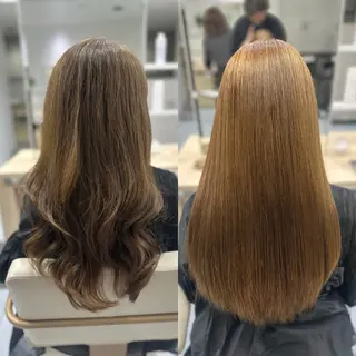 ロング パーマ 髪質改善/縮毛矯正 /ブリーチ矯正/岡部のヘアスタイル