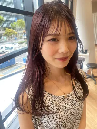 セミロング カラー 増井 彩乃のヘアスタイル