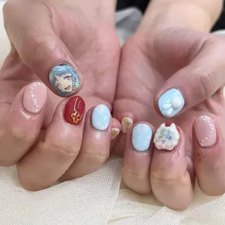 ショート 池袋痛ネイル Nok. 渡辺のネイルデザイン