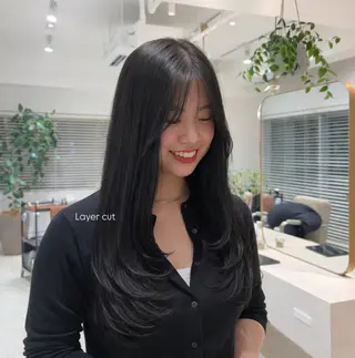 ロング BRIGHT所属・🤍恵比寿/透明感/ 小顔カット🤍アズサのヘアスタイル