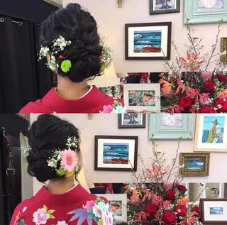 セミロング ヘアアレンジ moana surfriderのヘアスタイル