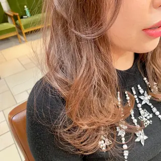ロング カラー パーマ 加藤 綾華のヘアスタイル