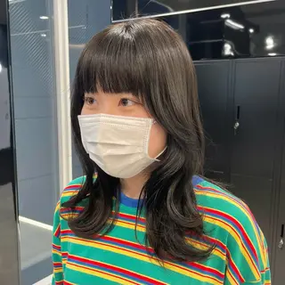 ミディアム カラー ヘアアレンジ HARUKI MINATO Japan SENDAI所属・🌈【透明感・韓国 ヘア】がっきー🌈のヘアスタイル