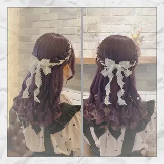 セミロング ヘアアレンジ ヘアセット/着付け 𓇼 松本 夏美𓇼のヘアスタイル