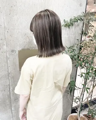 ミディアム カラー ヘアアレンジ TATSUYA アートディレクターのヘアスタイル