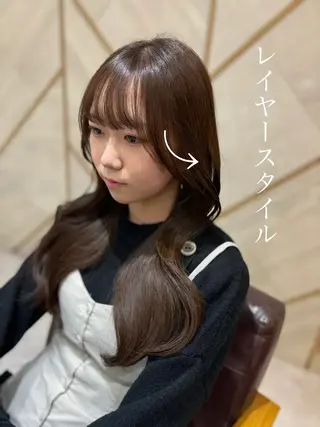 ロング 🩵顔まわり似合わせ 久保田せな🩵のヘアスタイル