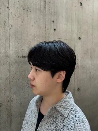 ショート パーマ メンズ カルマパーマ韓国ヘア shiryuのヘアスタイル