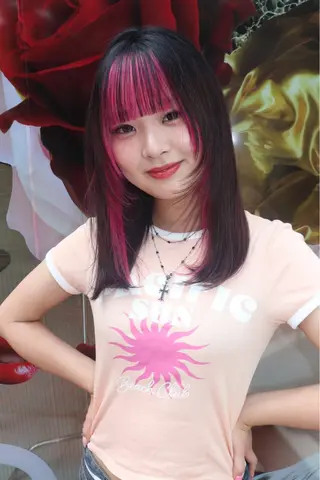 セミロング カラー ヘアアレンジ @kyoniyy KYONIのヘアスタイル