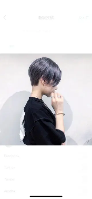 ショート カラー YEAU　PLUS所属・極上の艶髪 RINAのヘアスタイル