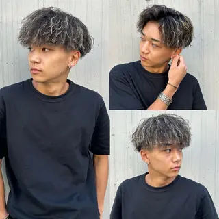カラー パーマ メンズ 安達 脩人のヘアスタイル