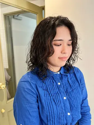 ミディアム パーマ メンズカット /パーマ🍀田畑玖音のヘアスタイル