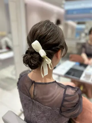 セミロング ヘアアレンジ 髙木美緒🌿 レイヤー/アレンジのヘアスタイル