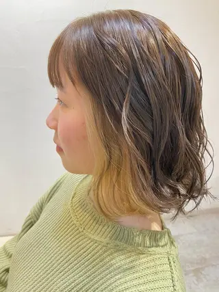 ミディアム カラー ヘアアレンジ Design Color🐰アユミのヘアスタイル