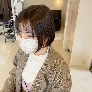 ショート カラー ボブウルフ／ボブ Satsuki【名駅のヘアスタイル