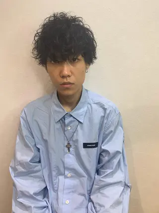 ショート パーマ メンズ Vir by browのヘアスタイル