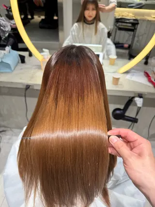 ロング ブリなしWカラー✨️ 髪質改善【タケル】のヘアスタイル