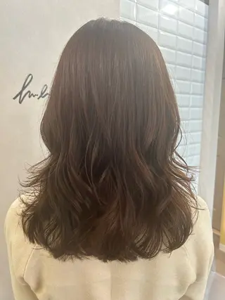 ロング パーマ hub hair レイヤー/透明感のヘアスタイル