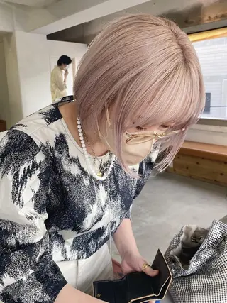 ミディアム カラー パーマ ヘアアレンジ メンズ ハイトーン/レイヤー 🌸さくらのヘアスタイル