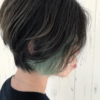 ショート カラー ボブ/透明感カラー 🤍永田真穂のヘアスタイル