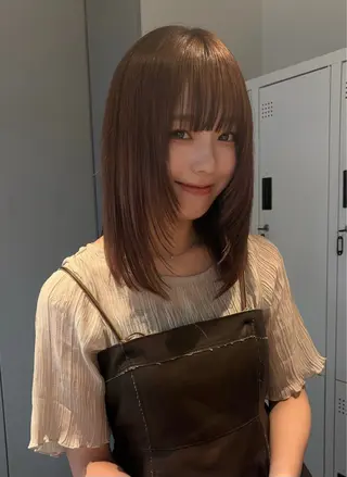 セミロング 新宿/ボブ/レイヤー 縮毛矯正/SACHIのヘアスタイル