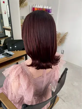 セミロング SUZU/岡山/矯正 ブリーチ/レイヤーのヘアスタイル