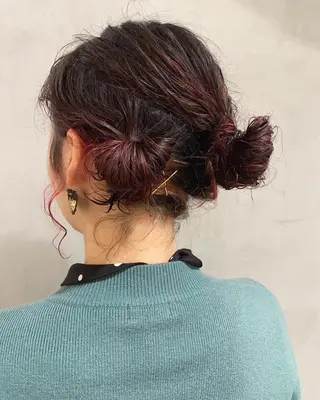 ミディアム カラー パーマ ヘアアレンジ 優作 〜圧倒的信頼〜のヘアスタイル