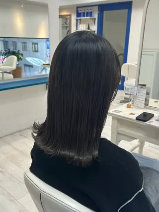 セミロング カラー 小川 夏花のヘアスタイル